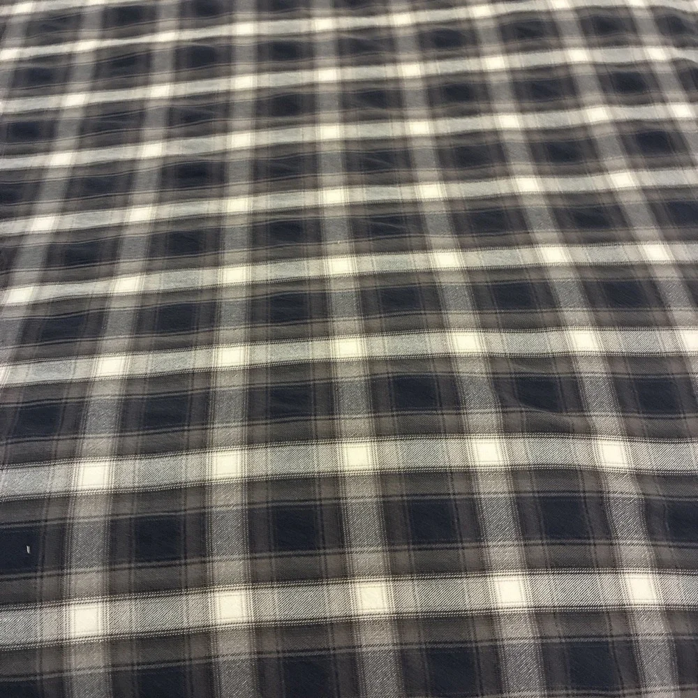 Restoration Hardware Baby & Child Twin Size Sheet Set Navy Plaid Cotton 4 Piece